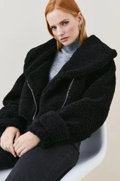 Karen Millen Teddy Short Cosy Coat