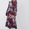 Karen Millen Diamante Trim Floral Woven Maxi Dress -Karen Millen shop diamante trim floral woven maxi dress
