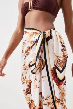 Karen Millen Beach Botanical Woven Skirt