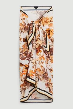 Karen Millen Beach Botanical Woven Skirt -Karen Millen shop floral beach botanical woven skirt 3