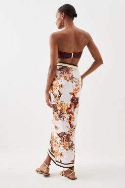 Karen Millen Beach Botanical Woven Skirt -Karen Millen shop floral beach botanical woven skirt 4