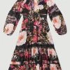 Karen Millen Floral Mixed Lace & Embroidery Midaxi Dress -Karen Millen shop floral mixed lace embroidery midaxi dress