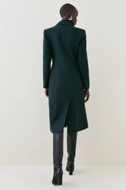 Karen Millen Italian Wool Fitted Coat -Karen Millen shop forest italian wool fitted coat 3