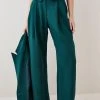 Karen Millen Structured Crepe Wide Leg Trouser