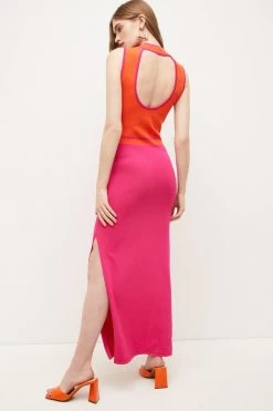 Karen Millen Embroidered Lace Maxi Knit Dress 8 Karen Millen Embroidered Lace Maxi Knit Dress -Karen Millen shop green embroidered lace maxi knit dress 1 2