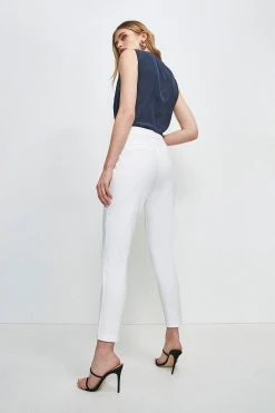 Karen Millen Essential Techno Side Zip Woven Trouser
