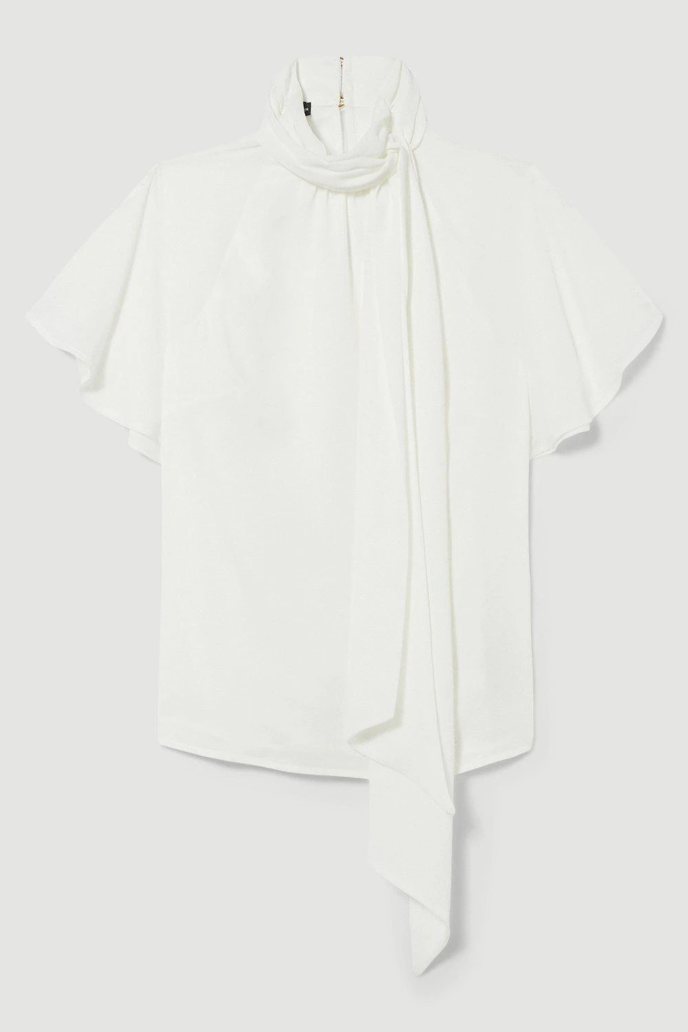 Karen Millen Georgette Tie Neck Woven Blouse 5 Karen Millen Georgette Tie Neck Woven Blouse - Image 3