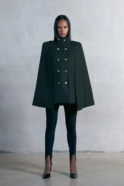 Karen Millen Italian Virgin Wool Military Cape