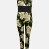 Karen Millen Italian Signature Stretch Rose Print Jumpsuit -Karen Millen shop mono italian signature stretch rose print jumpsuit