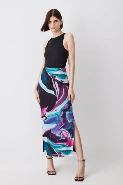 Karen Millen Abstract Print Mesh Midaxi Skirt 7 Karen Millen Abstract Print Mesh Midaxi Skirt -Karen Millen shop multi abstract print mesh midaxi skirt 1