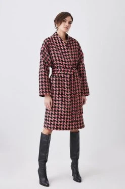 Karen Millen Italian Colourpop Boucle Coatigan -Karen Millen shop multi italian colourpop boucle coatigan 3
