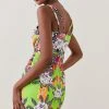 Karen Millen Italian Signature Stretch Optical Floral Mini Dress -Karen Millen shop multi italian signature stretch optical floral mini dress