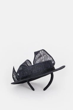 Karen Millen Emily-London Lace Detail Boater -Karen Millen shop navy emily london lace detail boater 2