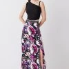 Karen Millen Butterfly Print Buttoned Midi Skirt 1 Karen Millen Butterfly Print Buttoned Midi Skirt -Karen Millen shop purple butterfly print buttoned midi skirt