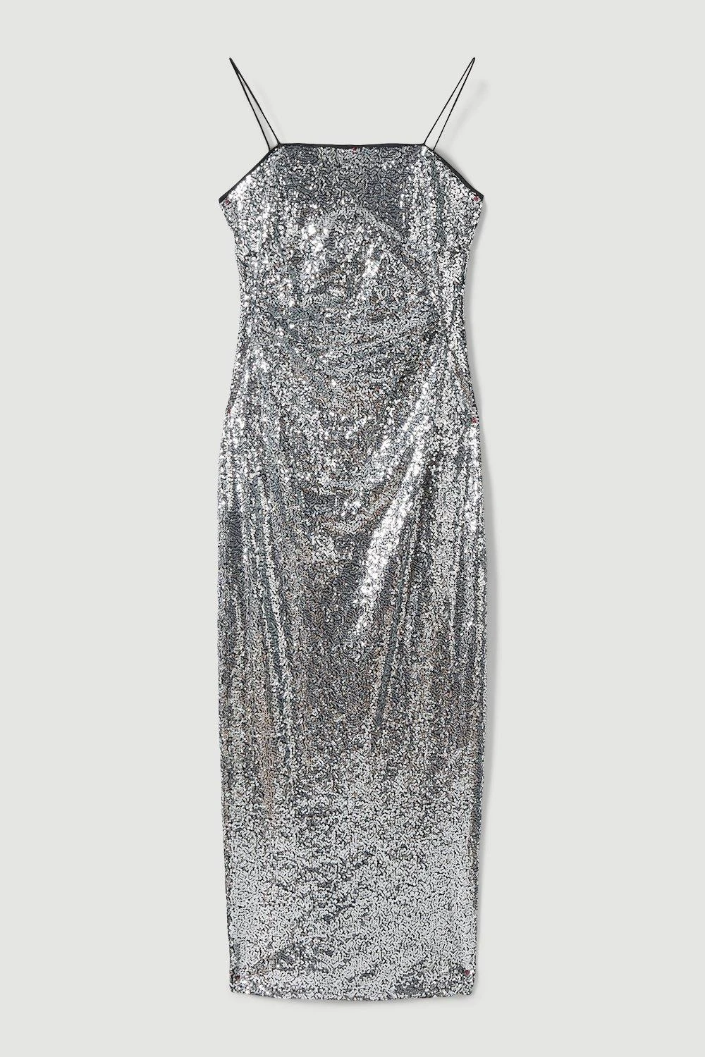 Karen Millen All Over Sequin Strappy Maxi Dress 5 Karen Millen All Over Sequin Strappy Maxi Dress - Image 3