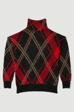 Karen Millen Brushed Knit Slouchy Jumper -Karen Millen shop snake brushed knit slouchy jumper 1 3