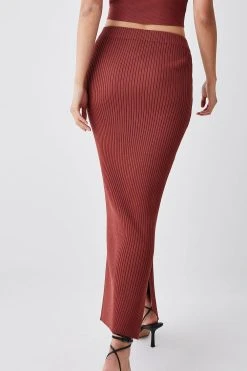 Karen Millen Knit Midi Skirt -Karen Millen shop toffee knit midi skirt 3