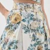 Karen Millen Trailing Floral Cotton Sateen Maxi Skirt -Karen Millen shop trailing floral cotton sateen maxi skirt