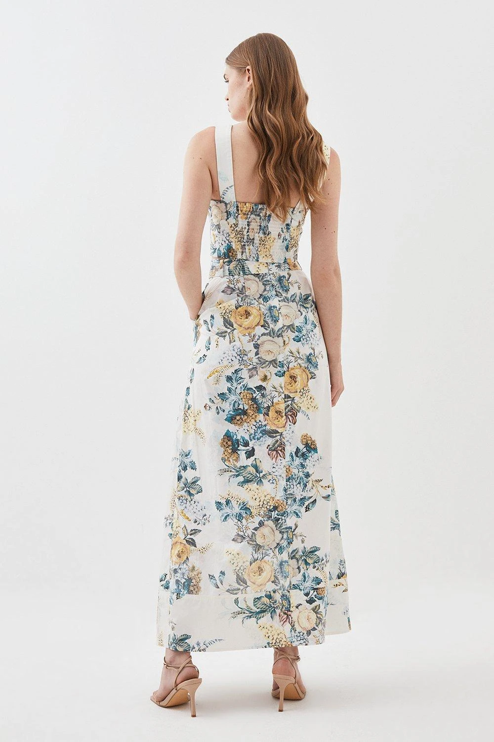 Karen Millen Trailing Floral Cotton Sateen Maxi Skirt 7 Karen Millen Trailing Floral Cotton Sateen Maxi Skirt - Image 5