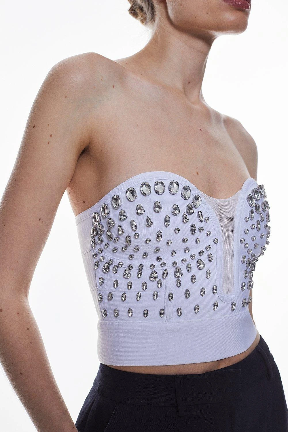 Karen Millen Crystal Embellished Corset Top 4 Karen Millen Crystal Embellished Corset Top - Image 2