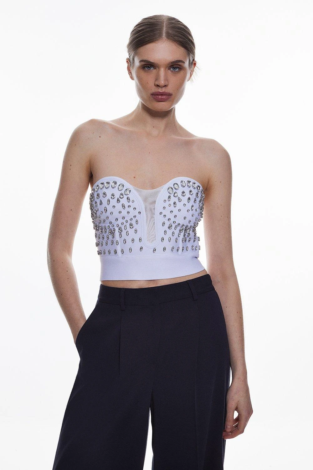 Karen Millen Crystal Embellished Corset Top 7 Karen Millen Crystal Embellished Corset Top - Image 5